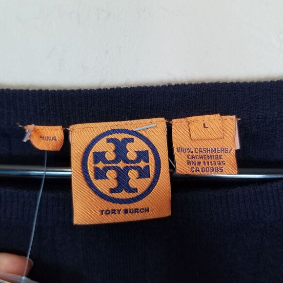 Tory Burch Womens Ranita Cashmere Sweater Size L Classic Designer Quiet Luxury - Picture 6 of 8